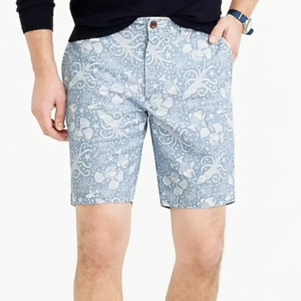 J. Crew Men's Sea Creatures Bermuda Short - Waist 31
